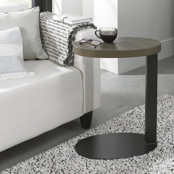 Bentley Designs Ellipse Fumed Oak Sofa Table
